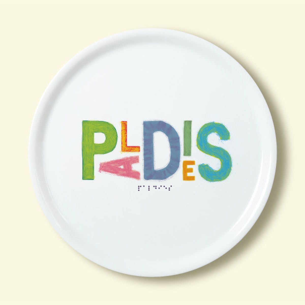 Porcelāna picas šķīvis - "PALDIES" Ø32 izmērā | BlindArt SIA