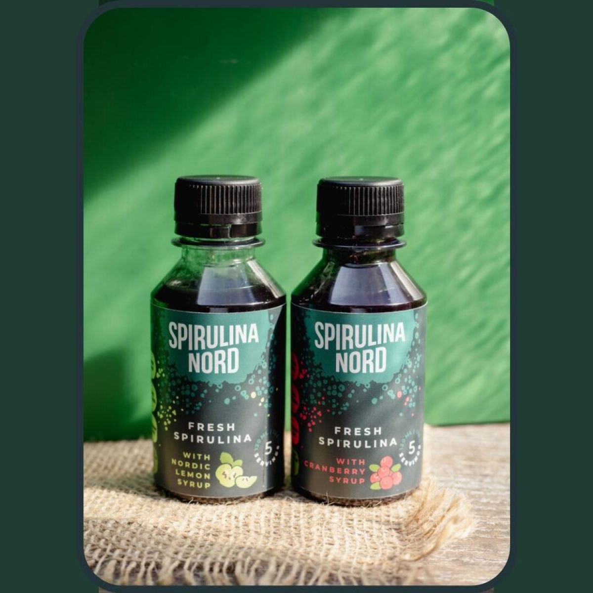 Svaiga spirulīna ar sīrupu pēc izvēles 120 ml / komplekti izdevīgāk | "SpirulinaNord"