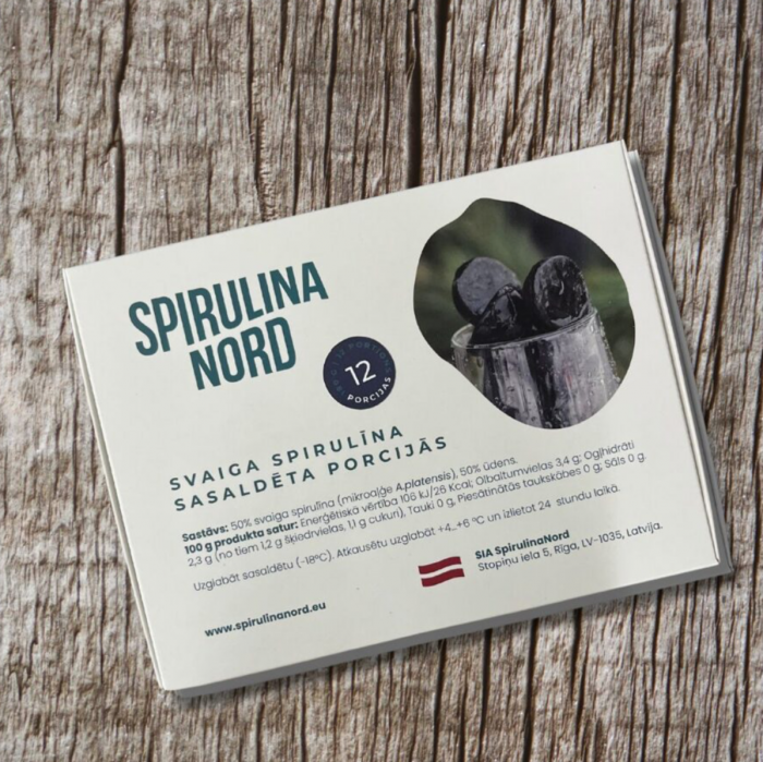Svaiga saldēta spirulīna - 12 porcijas | SpirulinaNord