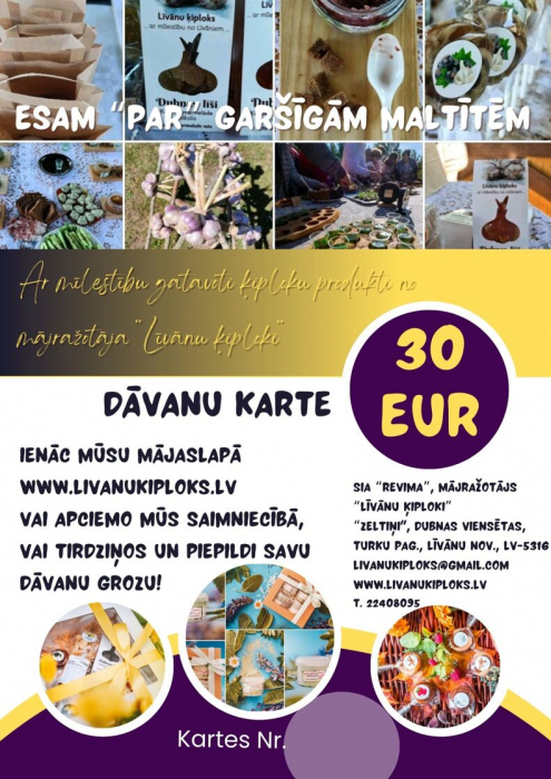 Dāvanu karte | Līvānu ķiploks