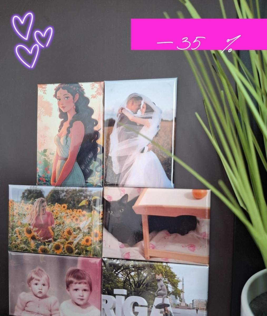 Mazais fotomagnētu komplekts (6 gb) ar 35% atlaidi | Dāvanas un Dizains