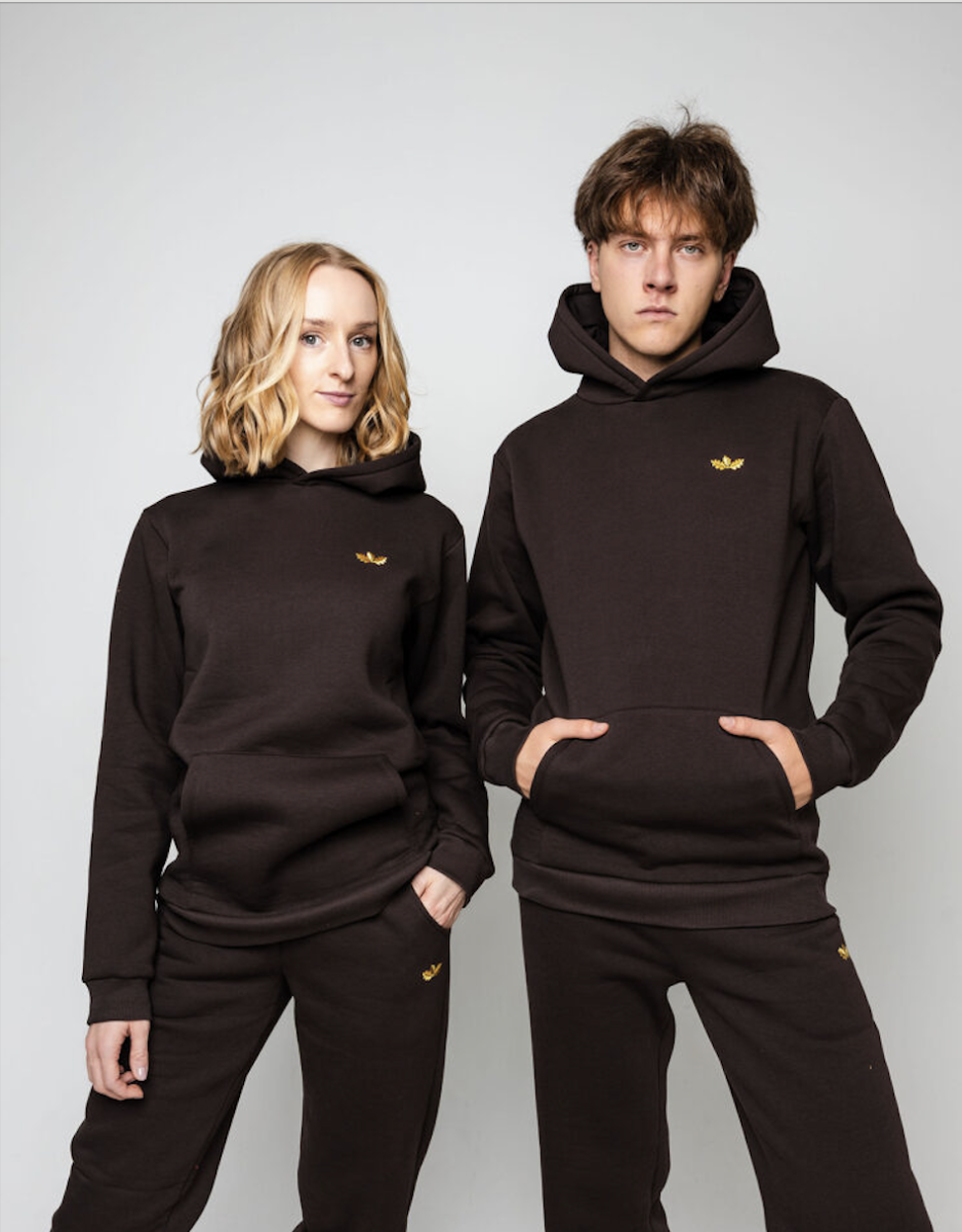 Unisex brūns džemperis ar kapuci (hūdijs) "Ozols" | Ozolvīle