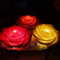 Paradise Flowers - ar rokām veidotas ziedu lampas logotips