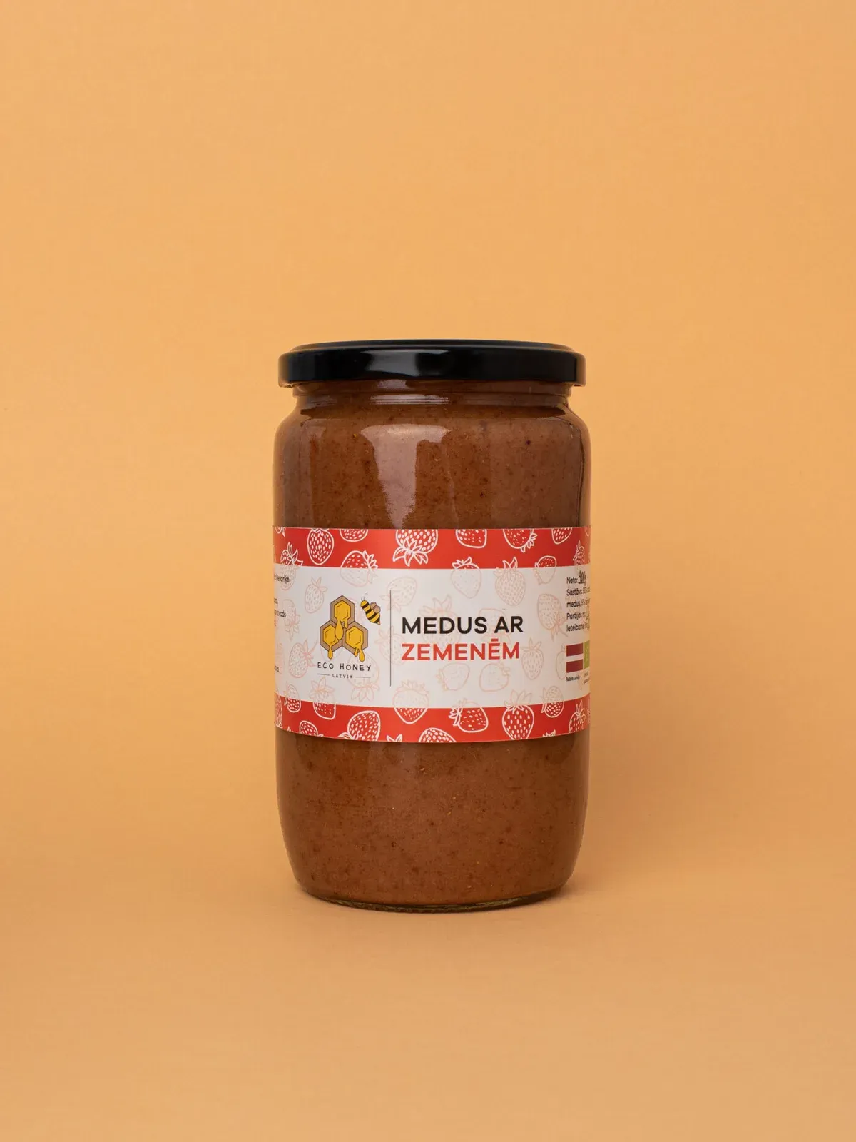 Medus ar zemenēm | ECO HONEY LATVIA
