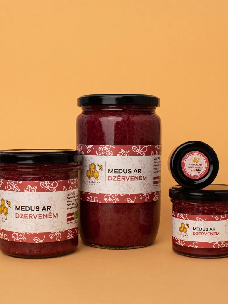Medus ar dzērvenēm | ECO HONEY LATVIA
