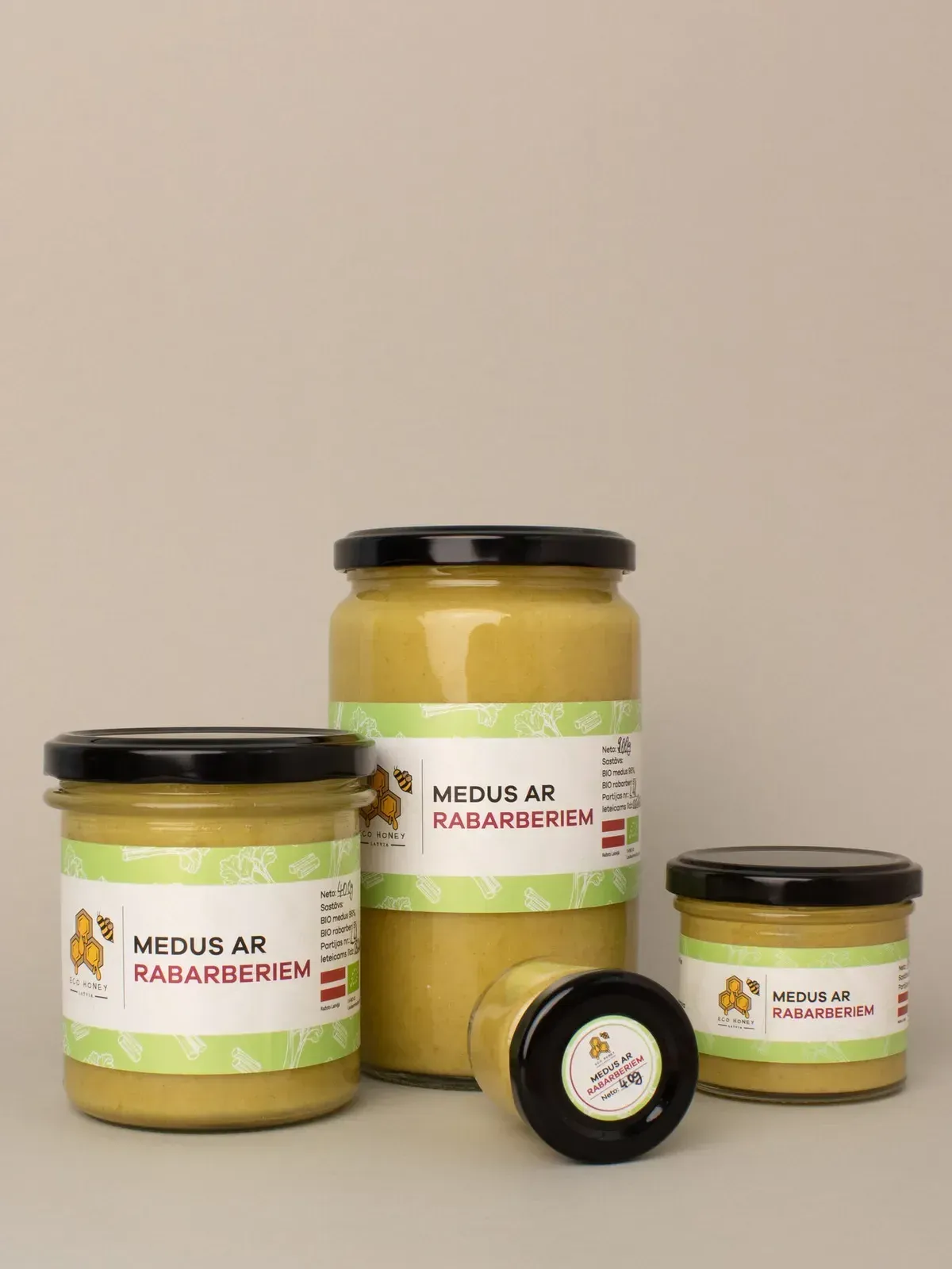 Medus ar rabarberiem | ECO HONEY LATVIA