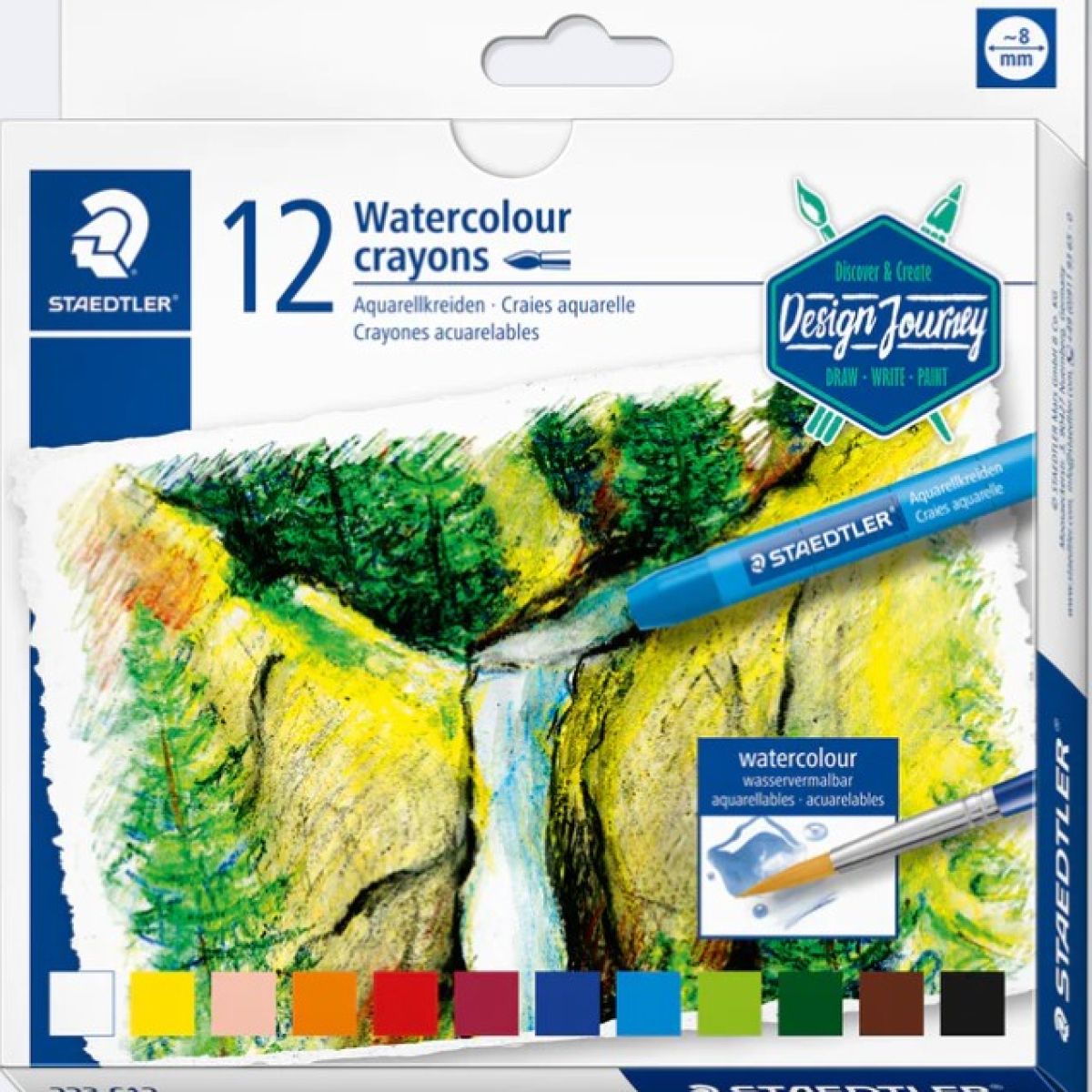Watercolour crayons