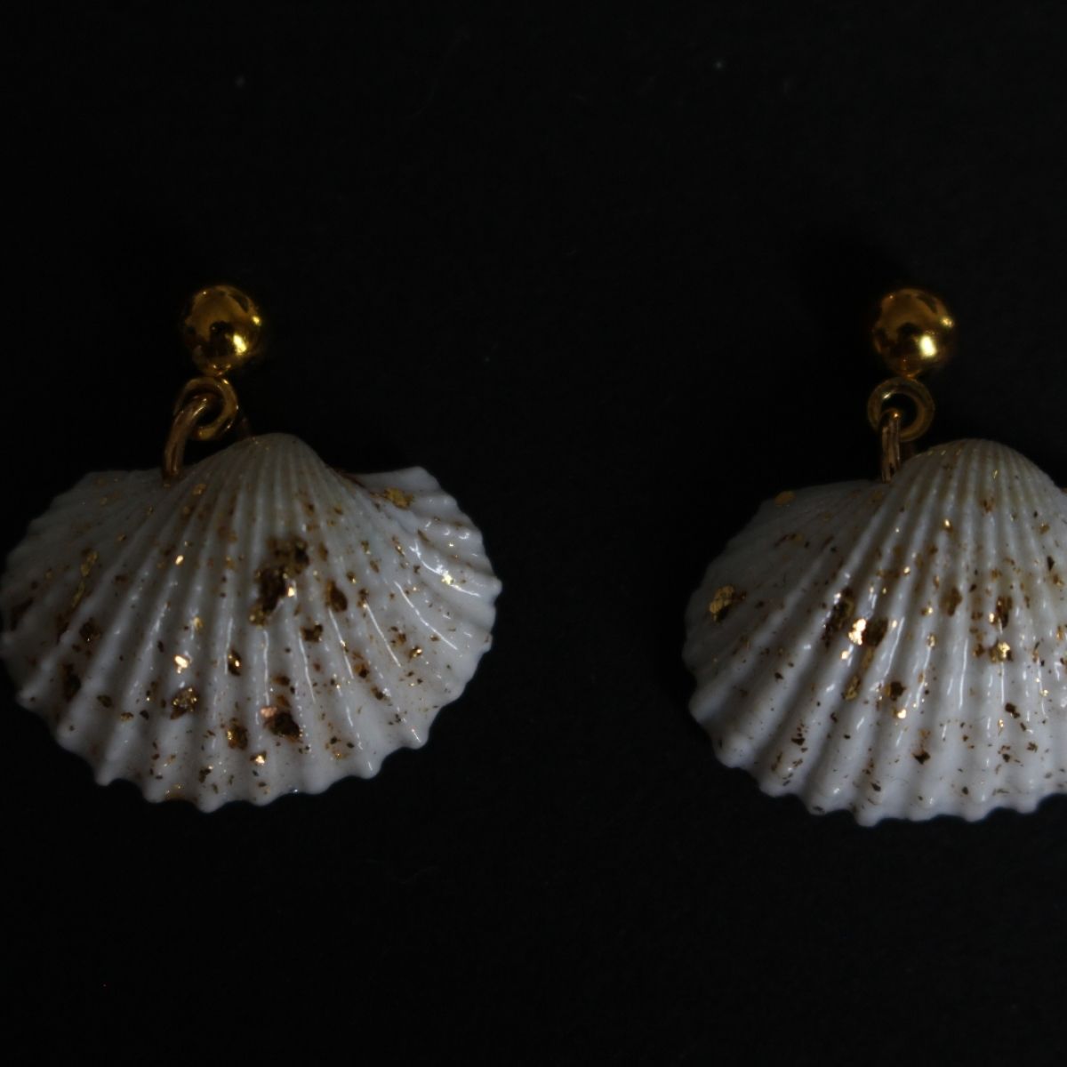 $$$Spīdīgiem gliemežvāku auskari